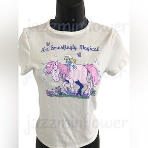 The Smurfs I’m smurfingly‎ magical graphic print white t-shirt size XL brand new